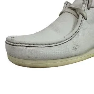 Clarks Originals WALLABEE Boot White Leather Gum Sole Mens US Size 9 m_63d403725d686b62569c1960.jpeg main image 2